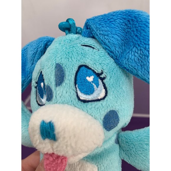 Flawed Wuggle Pets 6” Keychain Blue Puppy Pouch Zippered back Tab Lost 2011 - Picture 11 of 12
